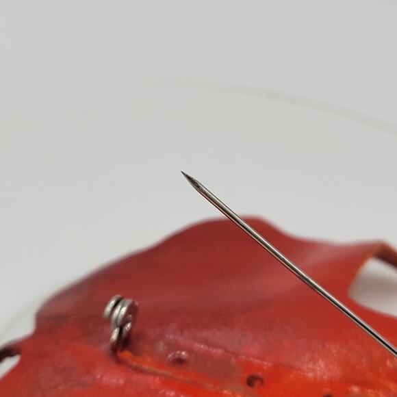 Vintage K & T Tovey Maple Tree Leaf Brooch/Pin Red Orange Autumn Fall Fashion - Picture 8 of 16